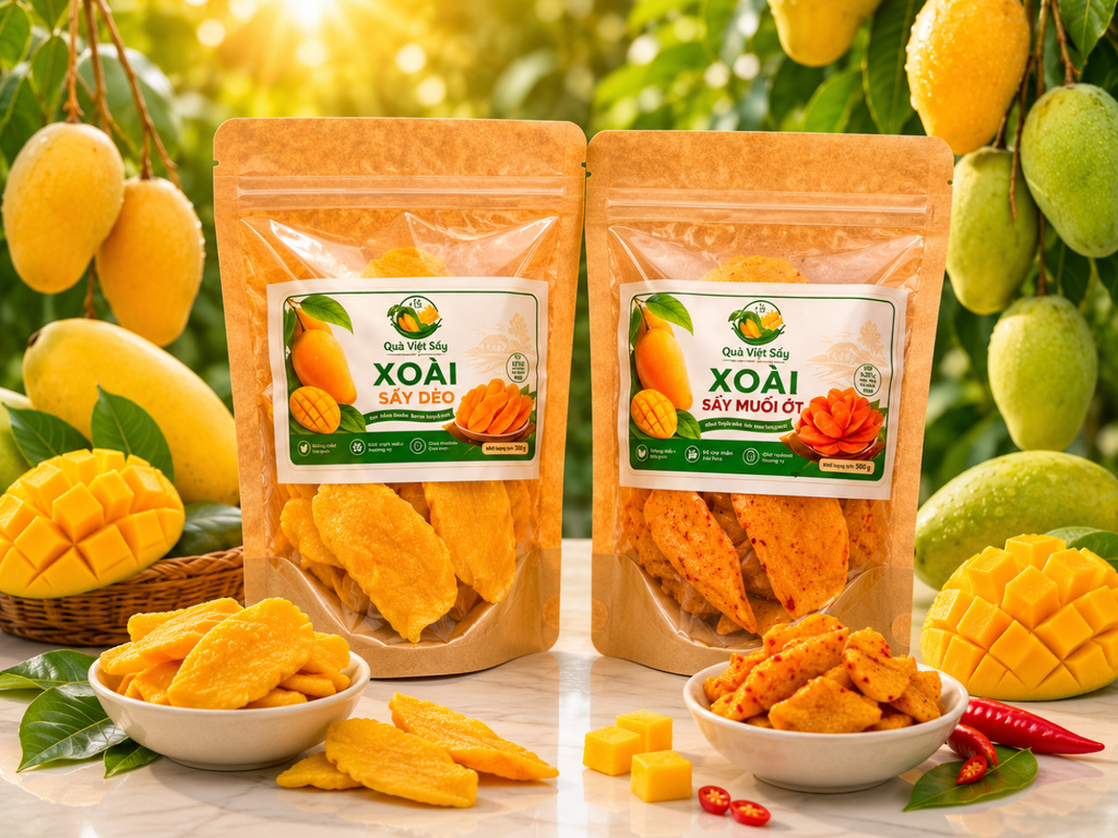 combo xoài sấy muối ớt xoài sấy dẻo
